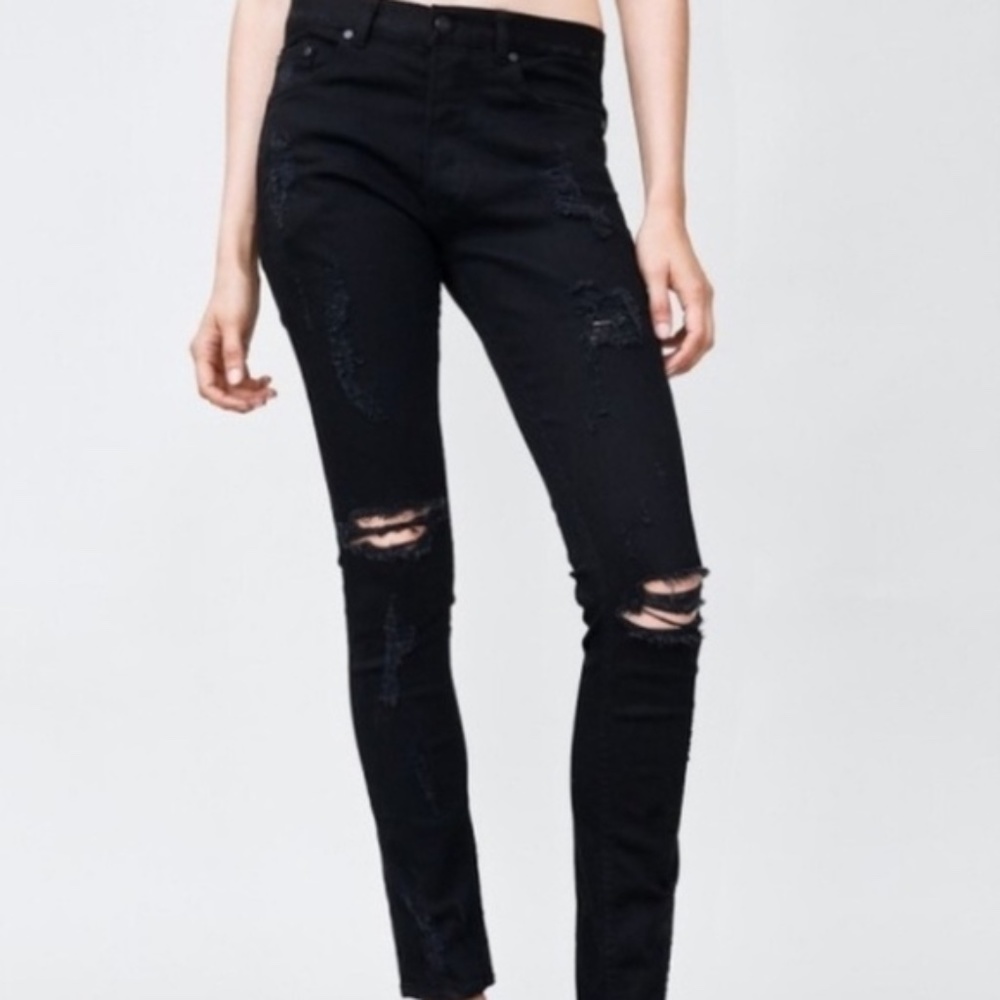 OAK NYC Distressed Skinny Jeans NWT